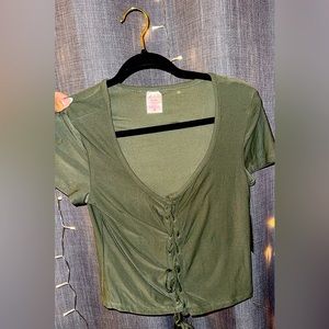 NWT NOBO GREEN CROP TOP